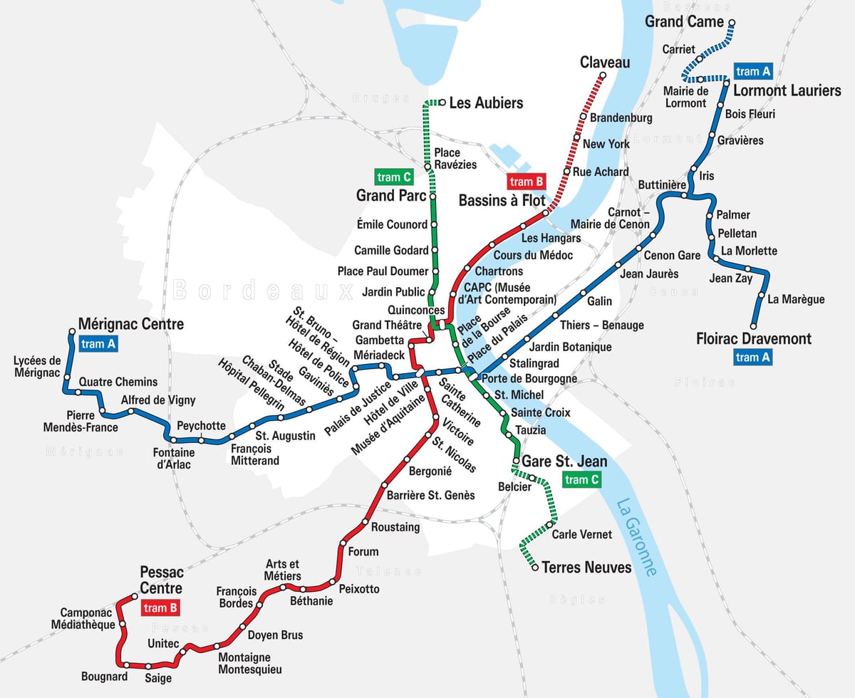 Bordo tramvay marşrut xəritəsi
