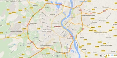 Xəritə ətrafında Bordo, Fransa